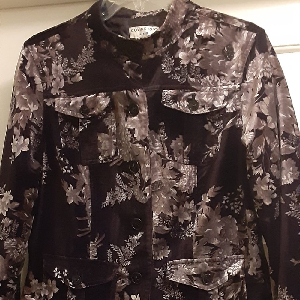 COVINGTON Floral Velvet Jacket